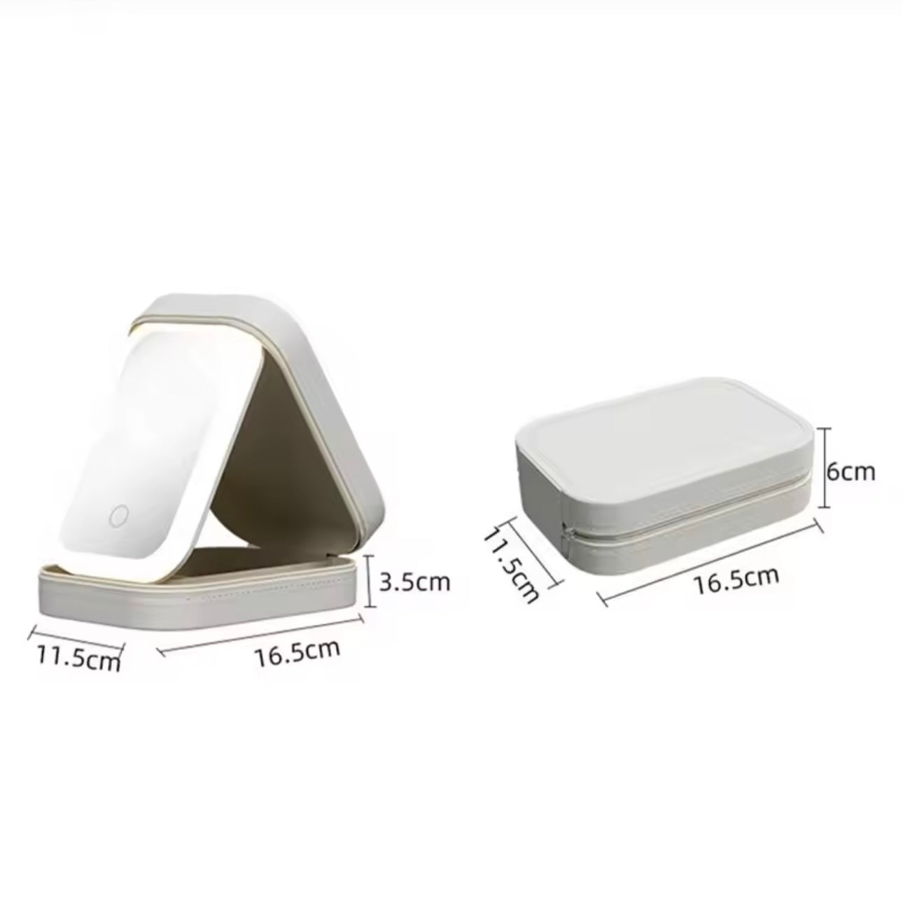 Mini Travel Makeup Bag with LED Mirror